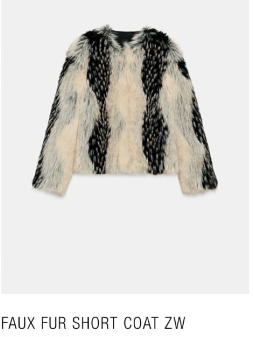 ZARA FAUX FUR SHORT COAT ZW COLLECTION - Picture 4 of 4